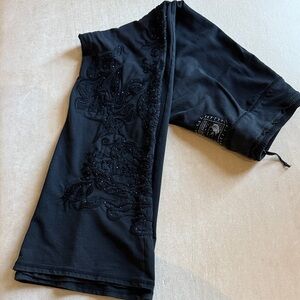 Da-Nang Black Embroidered Track Pants